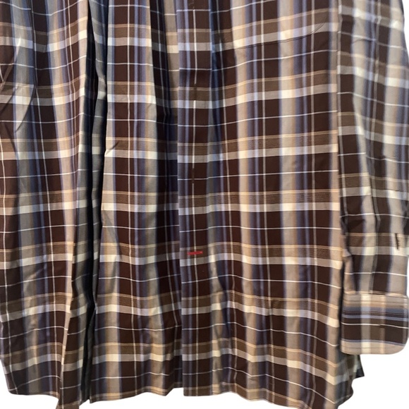Daniel Cremieux Signature Collection Button Front Men's Shirt Non-Iron Brown - Picture 3 of 9